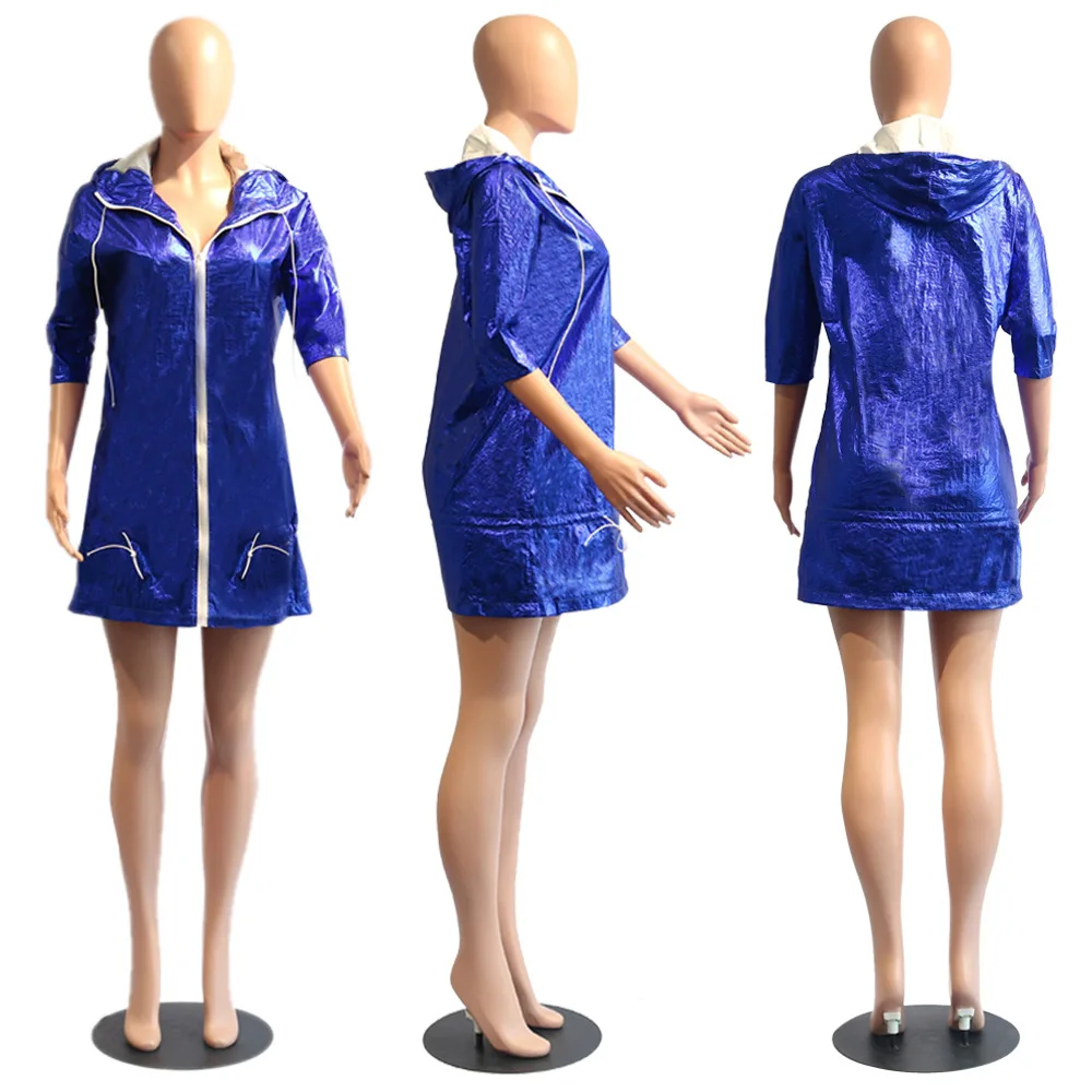 2019 Autumn Winter Zippers Hooded Raincoat Travel Waterproof Riding Cloth Rain Coat Women Poncho Long Rainwear Drawstring Jacket | Женская