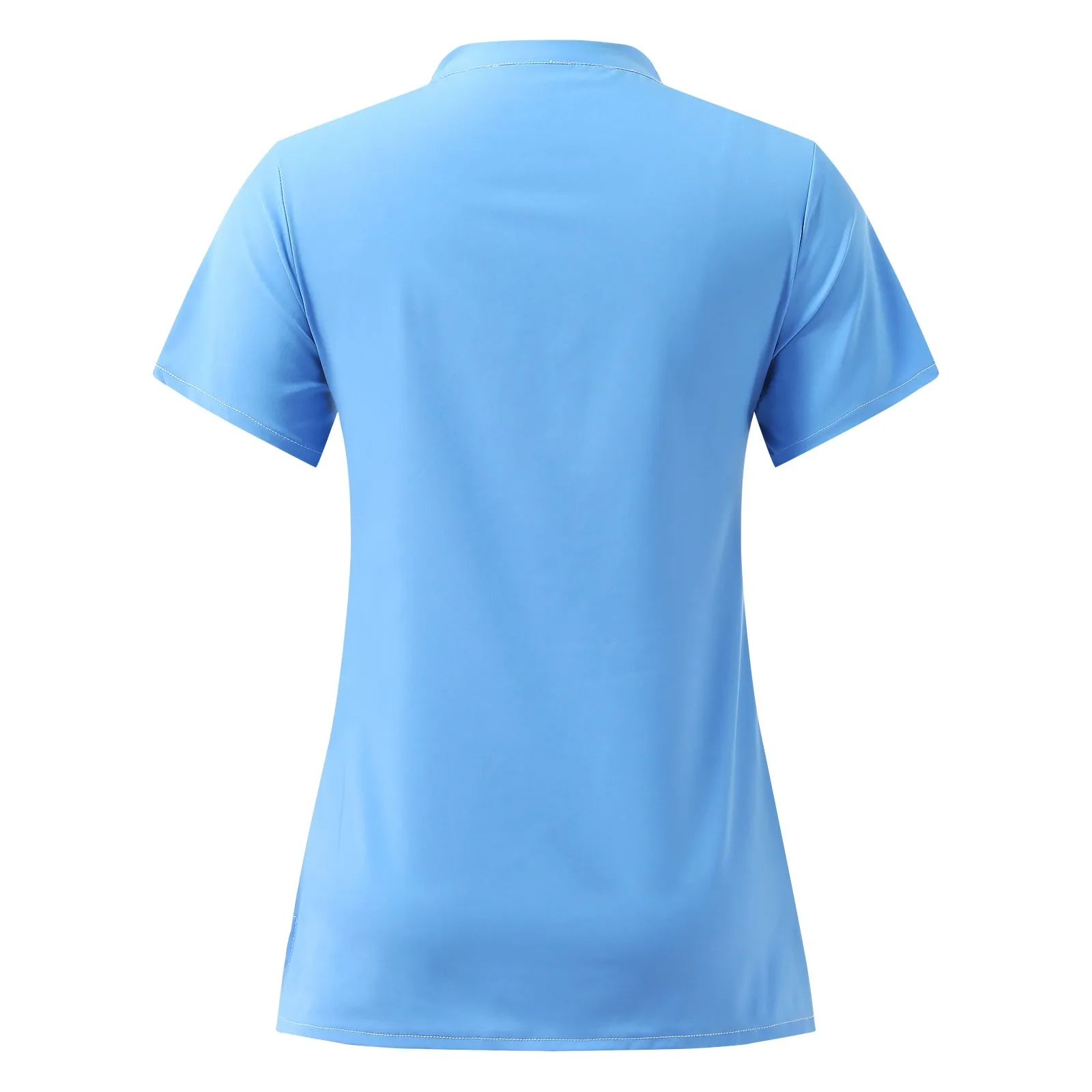 Женская униформа медсестры топ с коротким рукавом и V-образным вырезом на