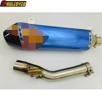 stainless steel for yamaha yzf250 yz250fx 2016 2020 motorcycle exhaust muffler escape demper link pipe connect tube carbon tip