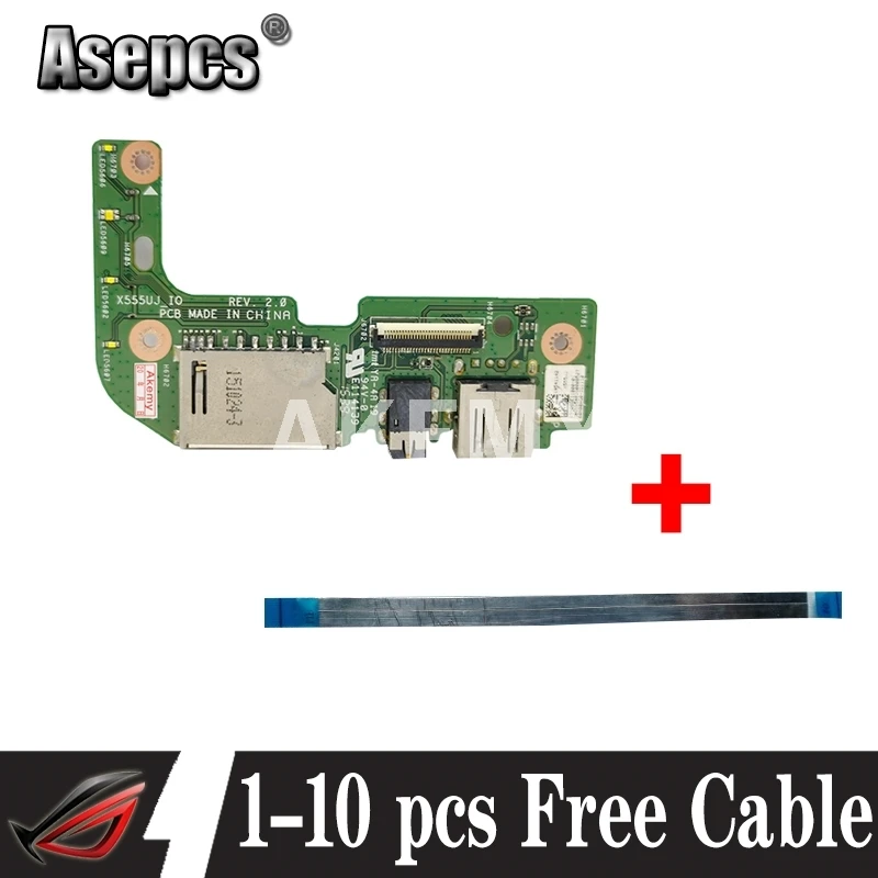 1-10 шт. новый оригинальный Akemy для ASUS X555 X555U X555UJ_IO USB аудио кард-ридер плата с кабелем