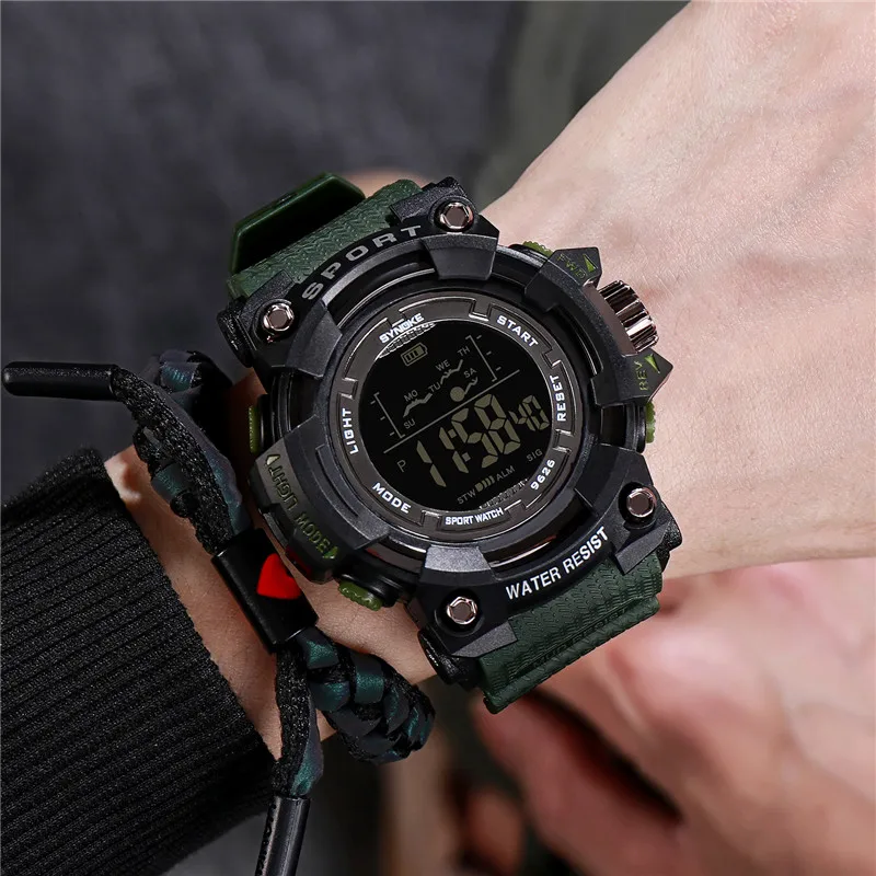 

SYNOKE Military Sports Watch Mens Men's Digital Casual Outdoor Waterproof Wacthes LED Display Military Wristwatch Reloj Hombre