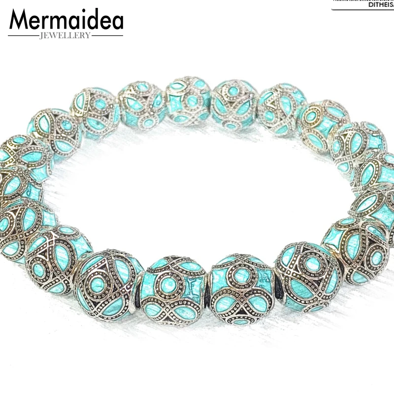 Браслеты из нитей бусины зеленые этнические новинка 2020 черные посеребренные