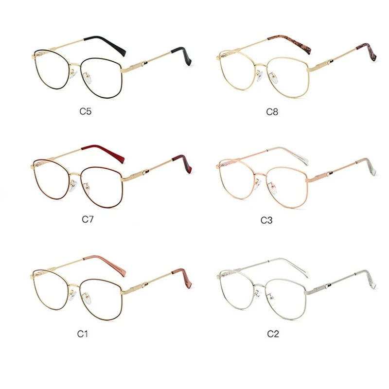 

New Classic Round Glasse Frame Anti Blue Light Radiation Blocking Glasses Men Women Metal Computer Goggles Clear Lens Eyeglasses