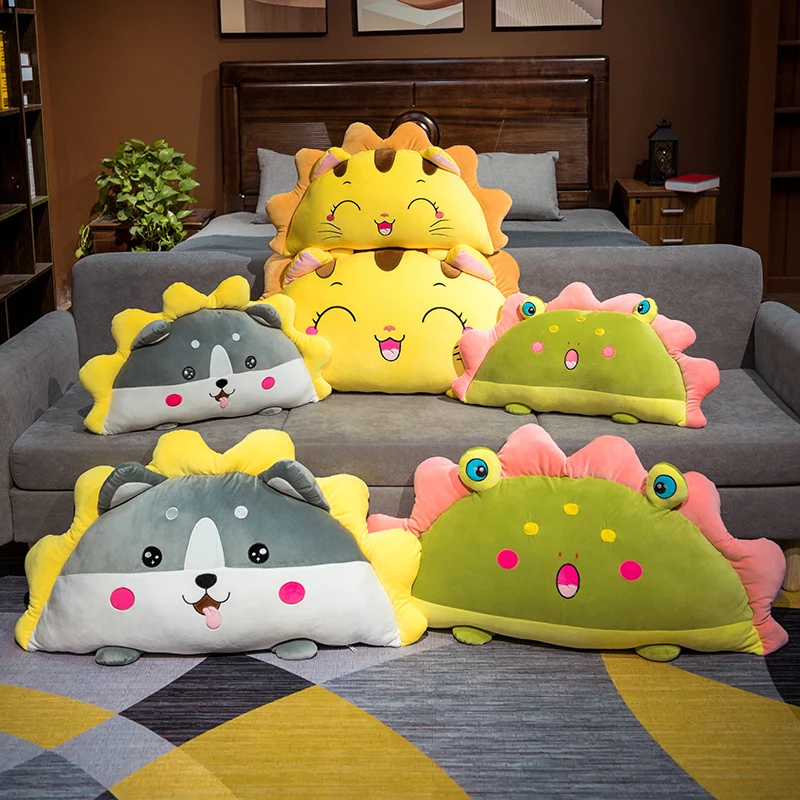 

60/90 см Kawaii Husky & Cat & Frog полукруглая подушка мягкая кукла-животное диван Подушка для сна для детей Подарки для девочек 6