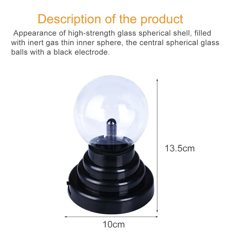Новый светильник ing Glass Magic Plasma стеклянный шаровой настольный s Sphere ночник детский