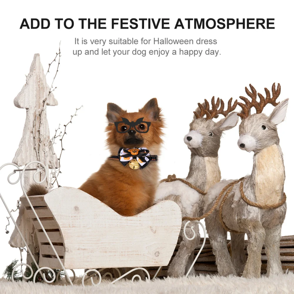 Собачий ошейник с колокольчиками ремешок на шею в виде тыквы для собак и домашних