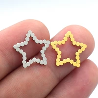 5pcs stainless steel five pointed star pendant for diy braceletnecklaceearring pendant connectors jewelry supplies wholesale