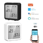 Датчик температуры и влажности Tuya Wifi + Bluetooth умный домашний датчик температуры и влажности с ЖК-дисплеем через Alexa Google Home