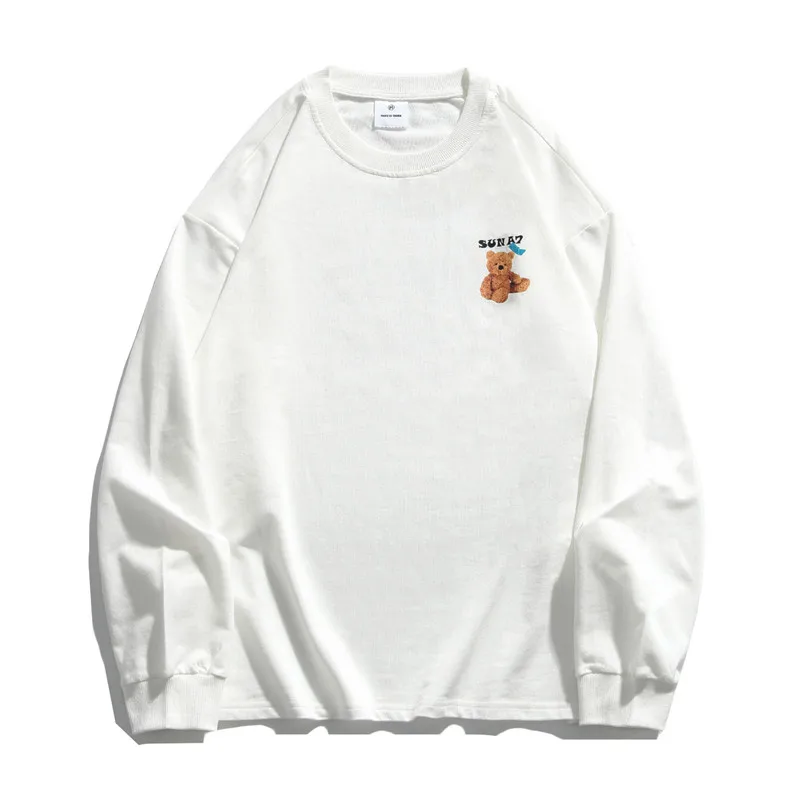 

Henry's new spring couple's top Cartoon Bear Print Long Sleeve T-Shirt fashion