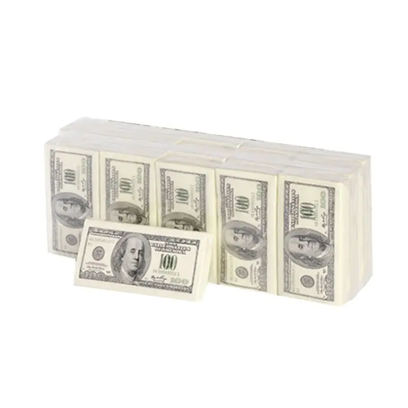 10 упаковок креативная бумажная салфетка 100 долларов сырой древесной целлюлозы
