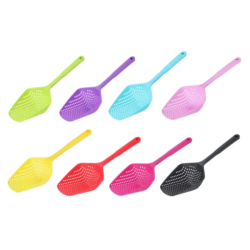 Шлицевая ложка для дуршлага большая многоцветная можно выбрать кофейную