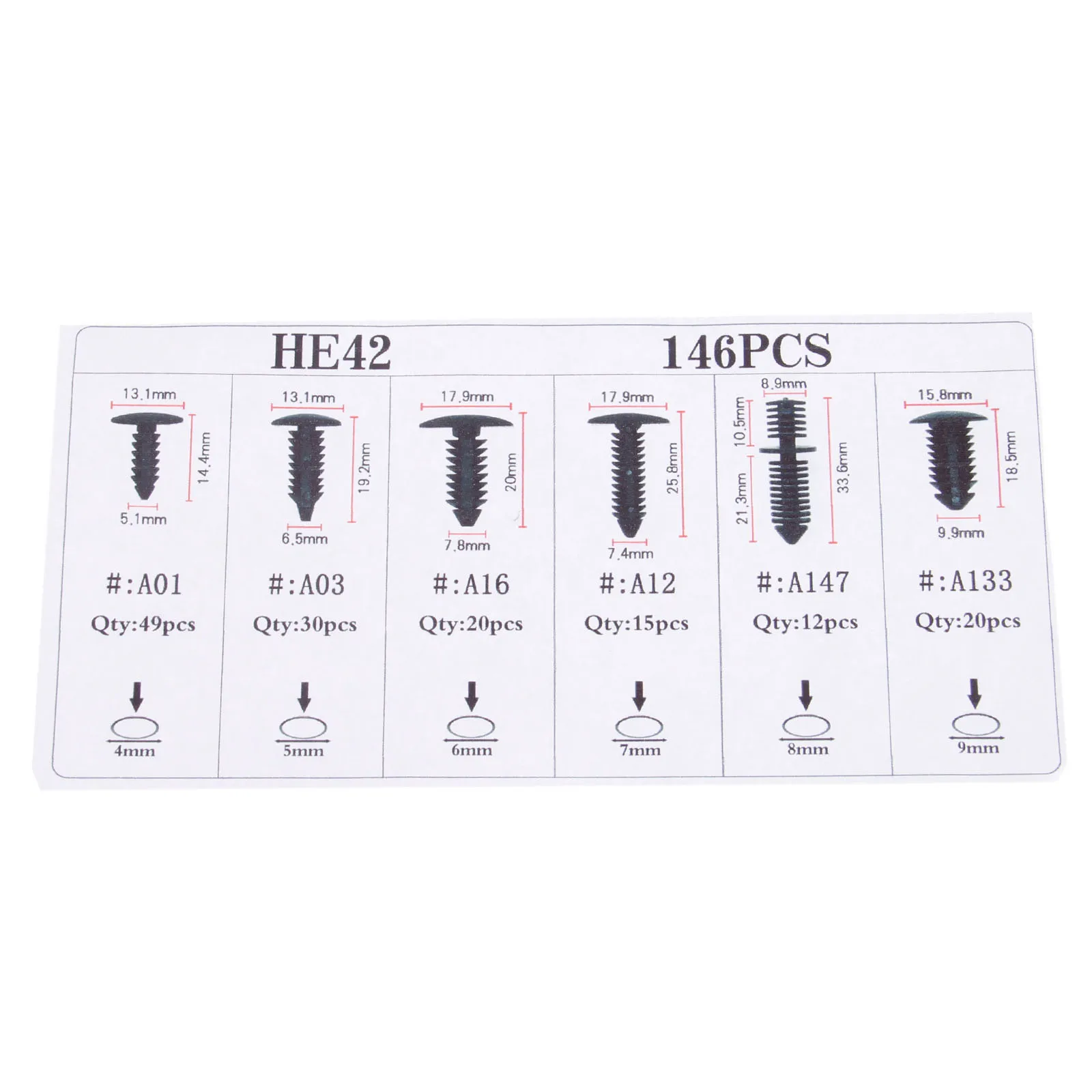 146 шт. 6 видов универсальных смешанных багажников в штучной упаковке с пряжкой для