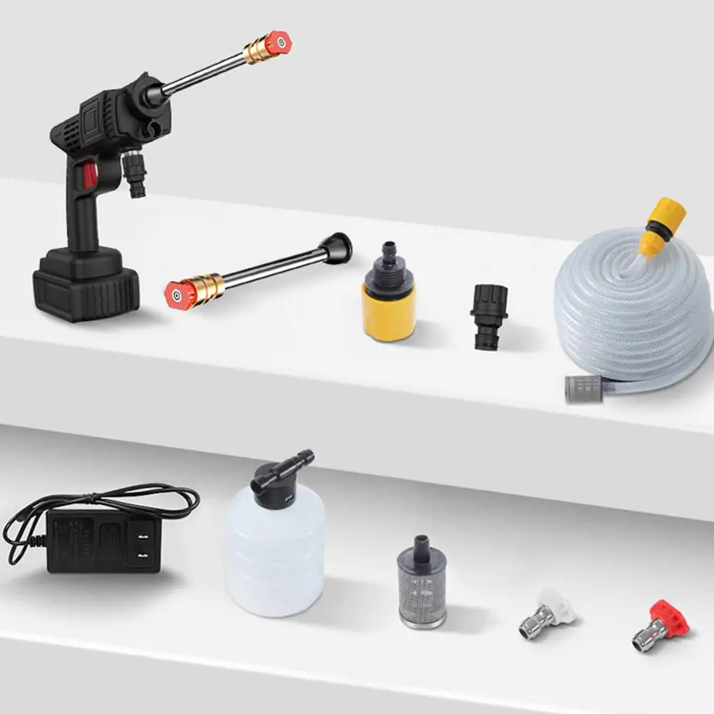 Цена Мойка автомобиля 24 В, пистолет для мойки автомобиля, насос, очиститель высокого давления, уход за автомобилем, портативная Автомойка, беспро...