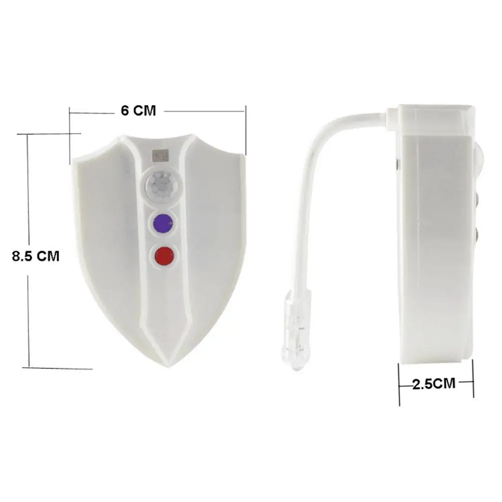 

Bathroom Toilet Light LED PIR Motion Seat Sensor Lamp 8 Colors Toilet Night Lamp Motion-sensitive Light-sensitive Mode