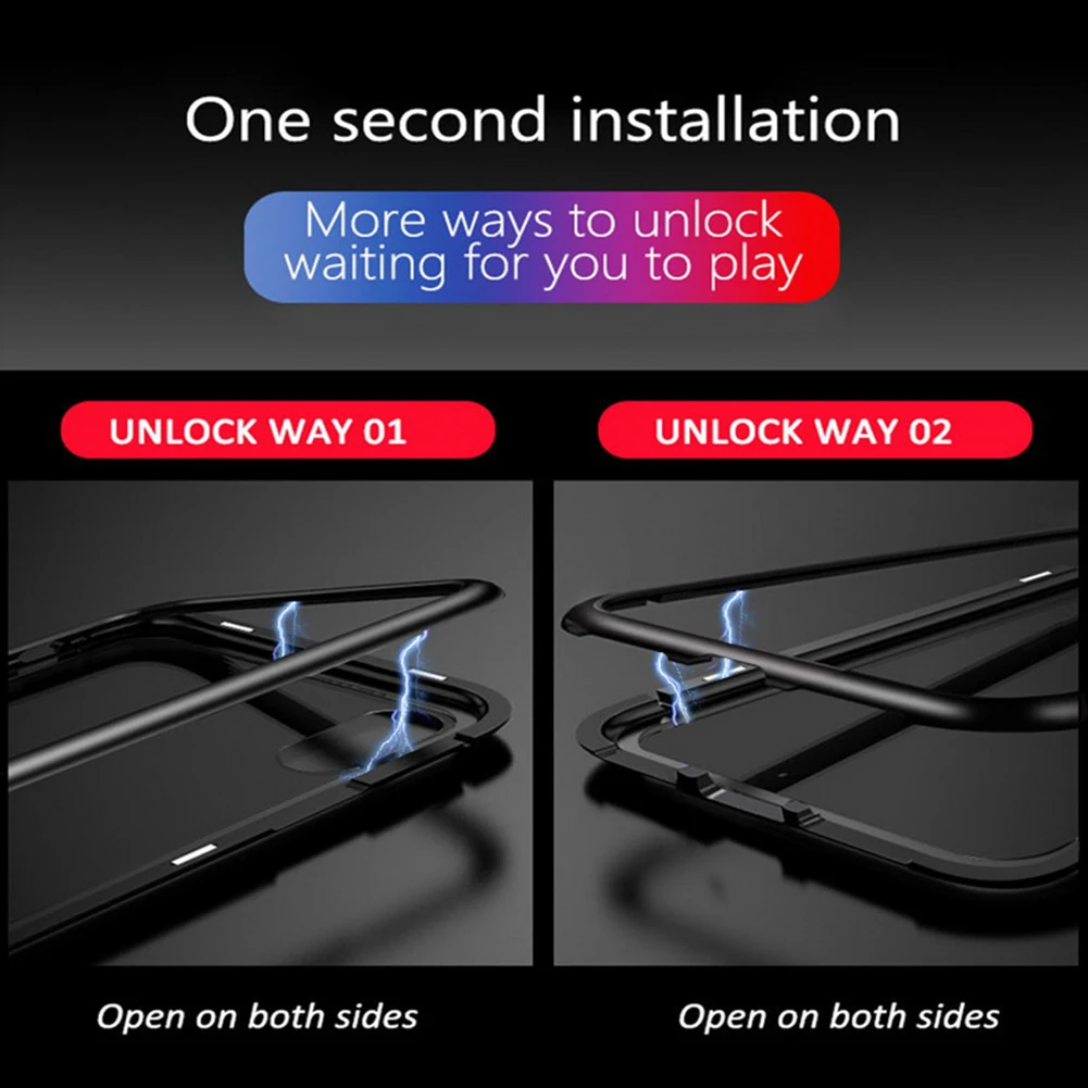 Магнитный металлический чехол для iPhone 11 Pro Max X XR XS MAX магнитный двухсторонний из
