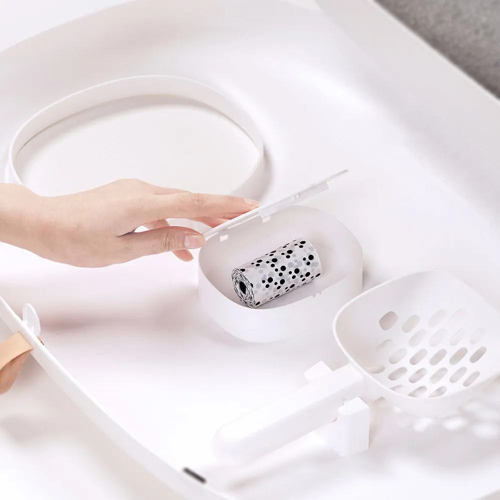 

JOYLIVE 2021 New Pet Cat Litter Box Fully Enclosed Cat Poop Tray Cat Toilet Pet Supplies Hot Sale