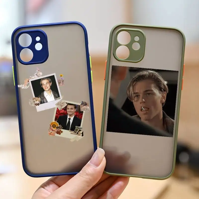 

actors Leonardo DiCaprio art Phone Case matte transparent Funda For Army Green iPhone 7 8 x xs xr 11 12 pro plus max mini