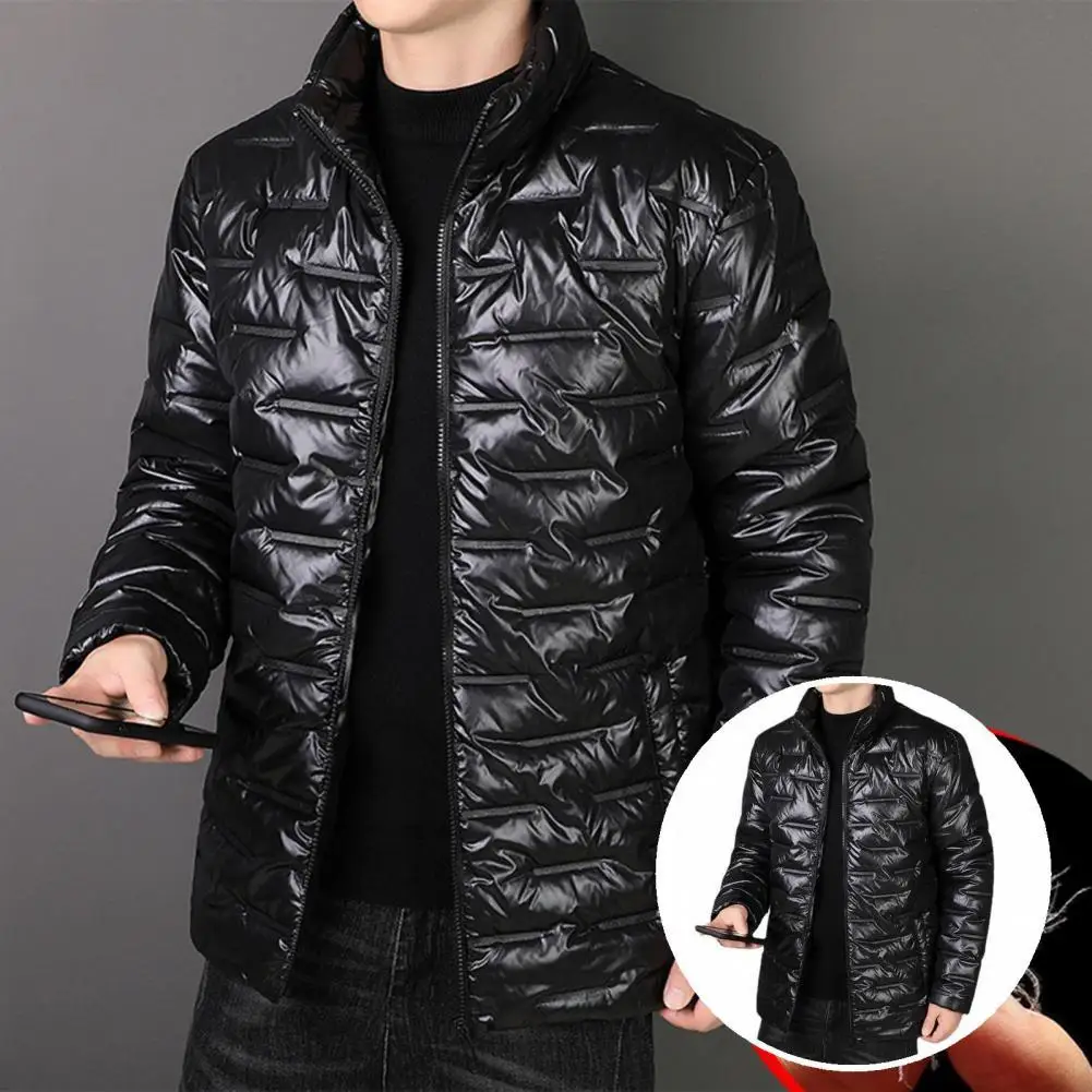

Trendy Leisure Men Winter Coat Winter Coat Smooth Surface Cold-proof
