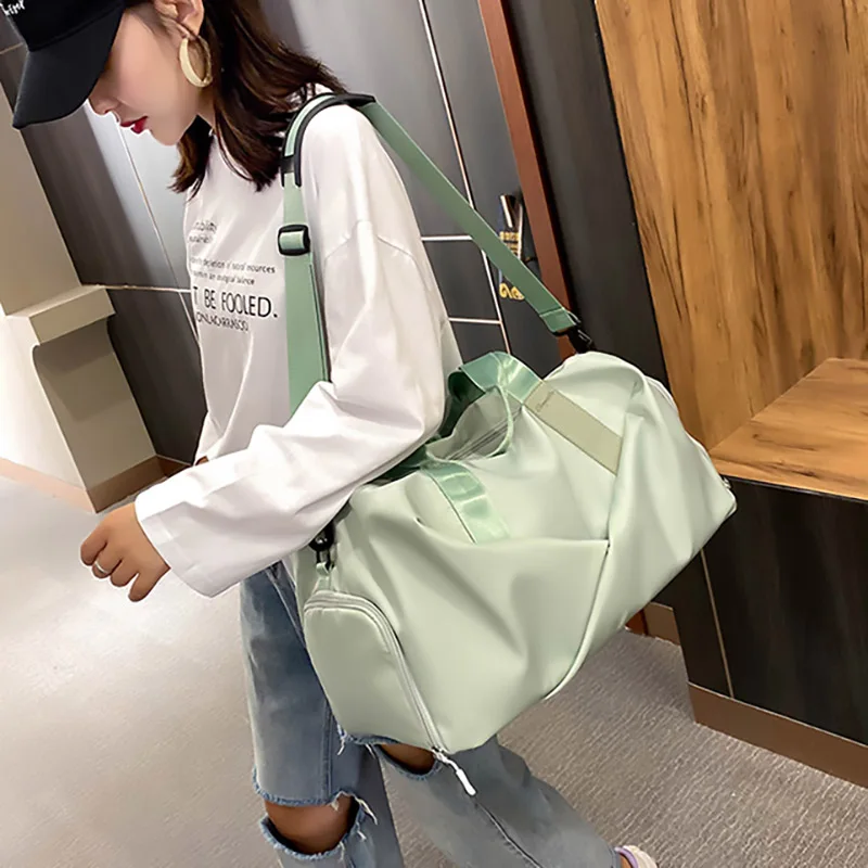 fashion fitness travel bag for women 2021nylon waterproof yoga gym sport bags large crossbody bag handbag luggage suitcase