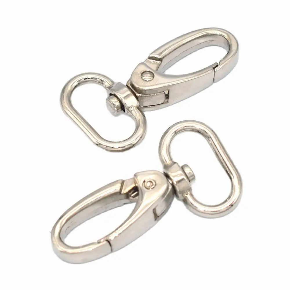 

4/5'' Inner Silver swivel clasp Oval Ring Swivel Snap Hooks Lobster Clasp Claw Push Gate Trigger Clasps For key or backpack-2PCS