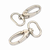 45 inner silver swivel clasp oval ring swivel snap hooks lobster clasp claw push gate trigger clasps for key or backpack 2pcs