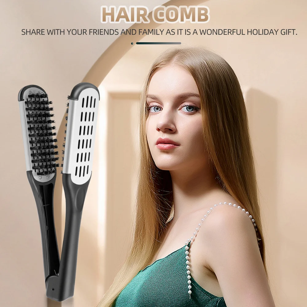 

1Pc Ceramic Hair Splint Comb High Temperature Resistant Hair Straightener Brush