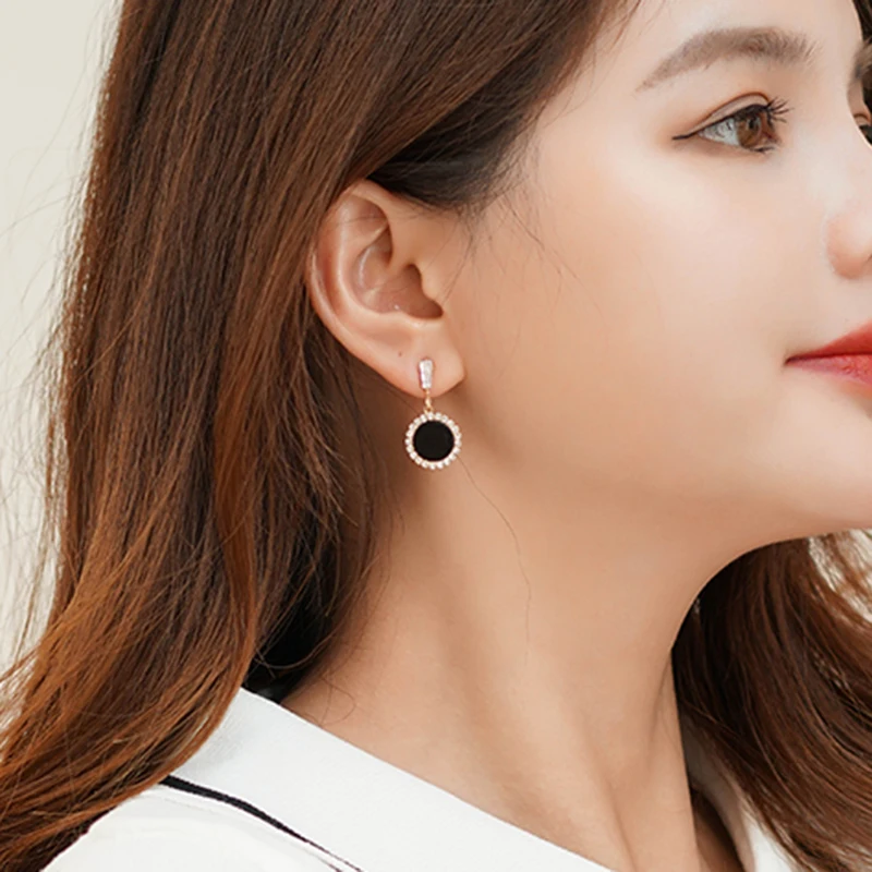 Женские круглые геометрические серьги Xinwei роскошные свадебные Стразы золотого