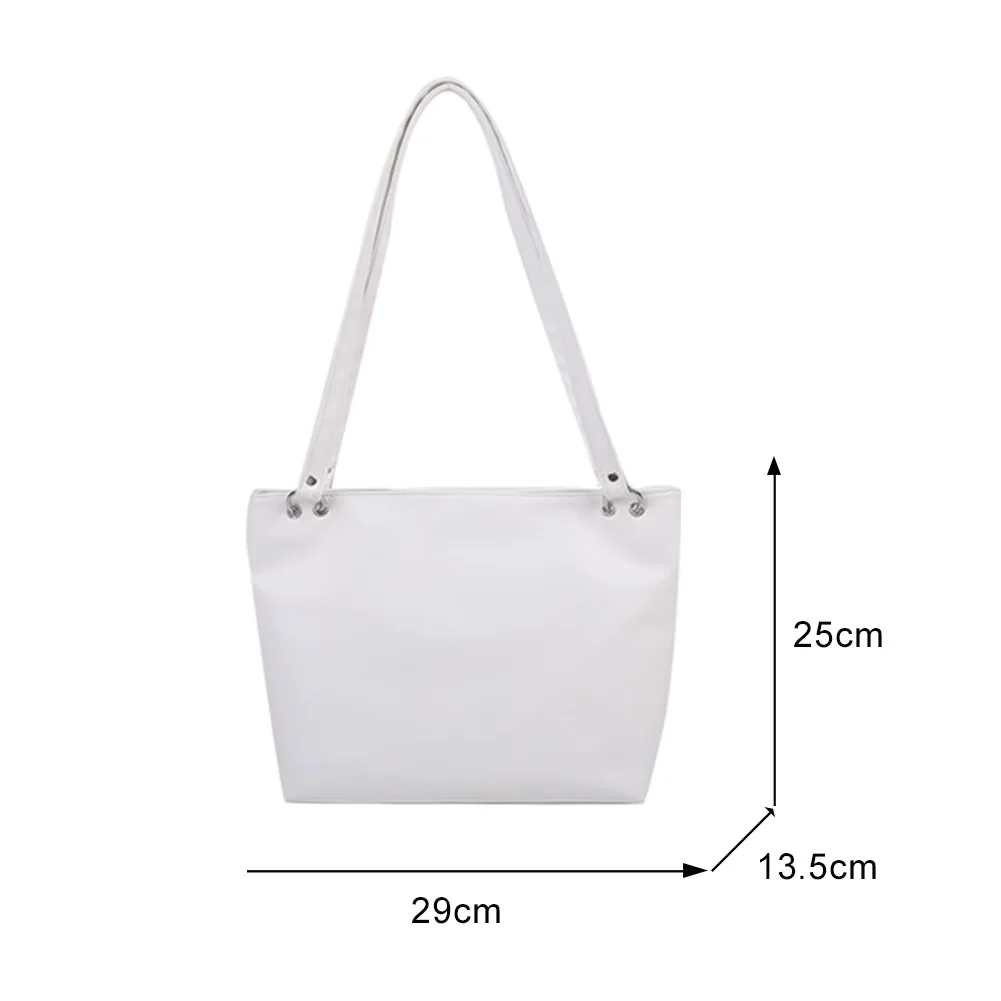 

Fashion Women PU Leather Pure Color Shoulder Underarm Bag Casual All-matchLadies Large Capacity Shopping Handbags