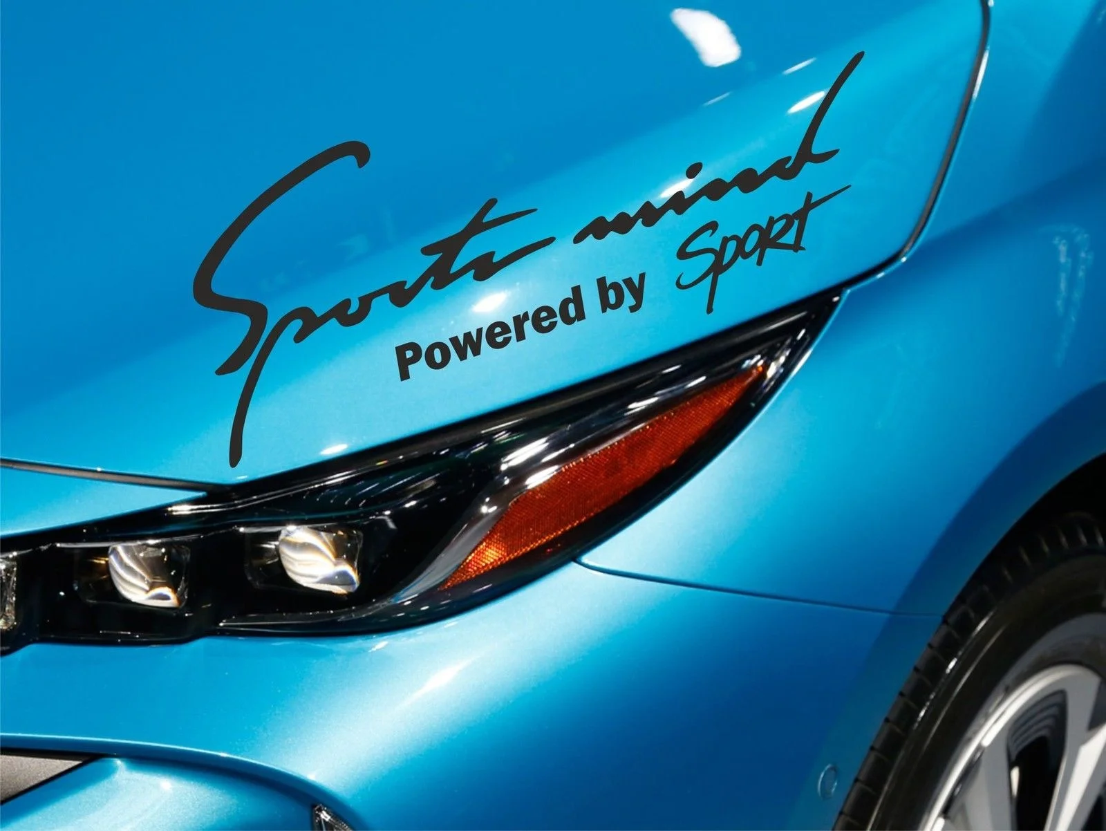 

For 2xSports Mind Powered by sport Sticker Emblem Car Logo SM43