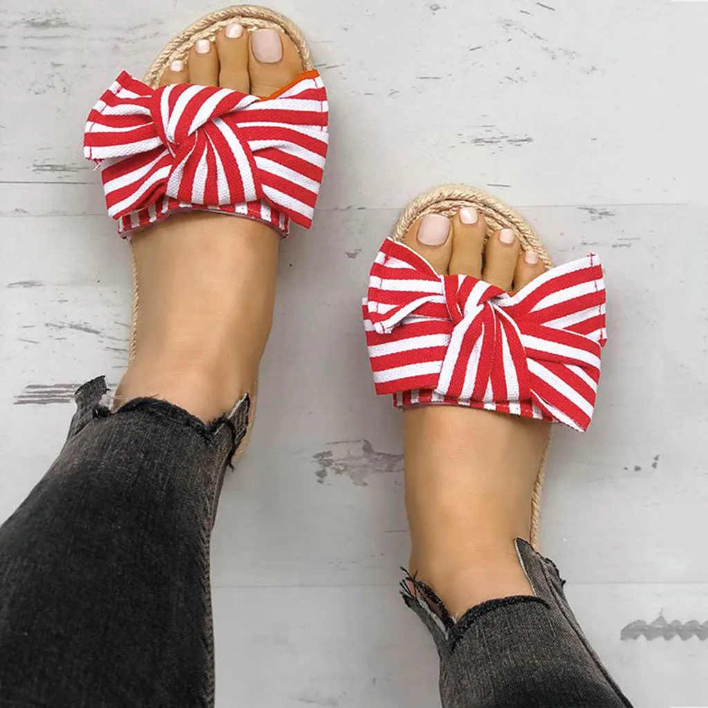 Женские тапочки со шнурками Повседневная обувь Домашние шлепанцы с ремешками и