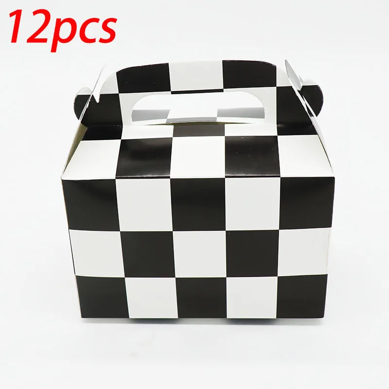 12 шт. гоночные автомобили тема коробки конфет Флаг Тема вечерние украшения