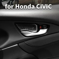 for honda civic 10th 2017 18 2020 2020 door bowl handle patch carbon fiber interior modification accessories supplies