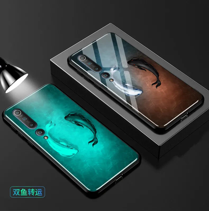 Светящаяся задняя крышка из закаленного стекла для Xiaomi mi 10 Pro великолепный