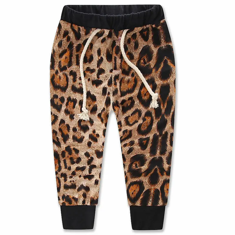 2-Piece Baby Girl Clothes Leopard Hooded Coat Boy Set Pocket Leopar Trousers Clothing Outfits 0-24 Months | Детская одежда и обувь