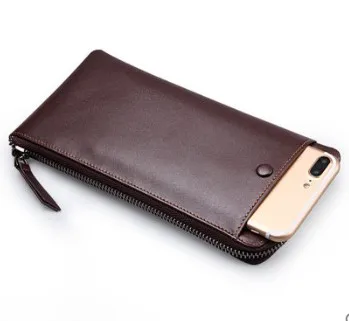 Мужская сумка-клатч из натуральной кожи кошелек для денег сумка телефона модный