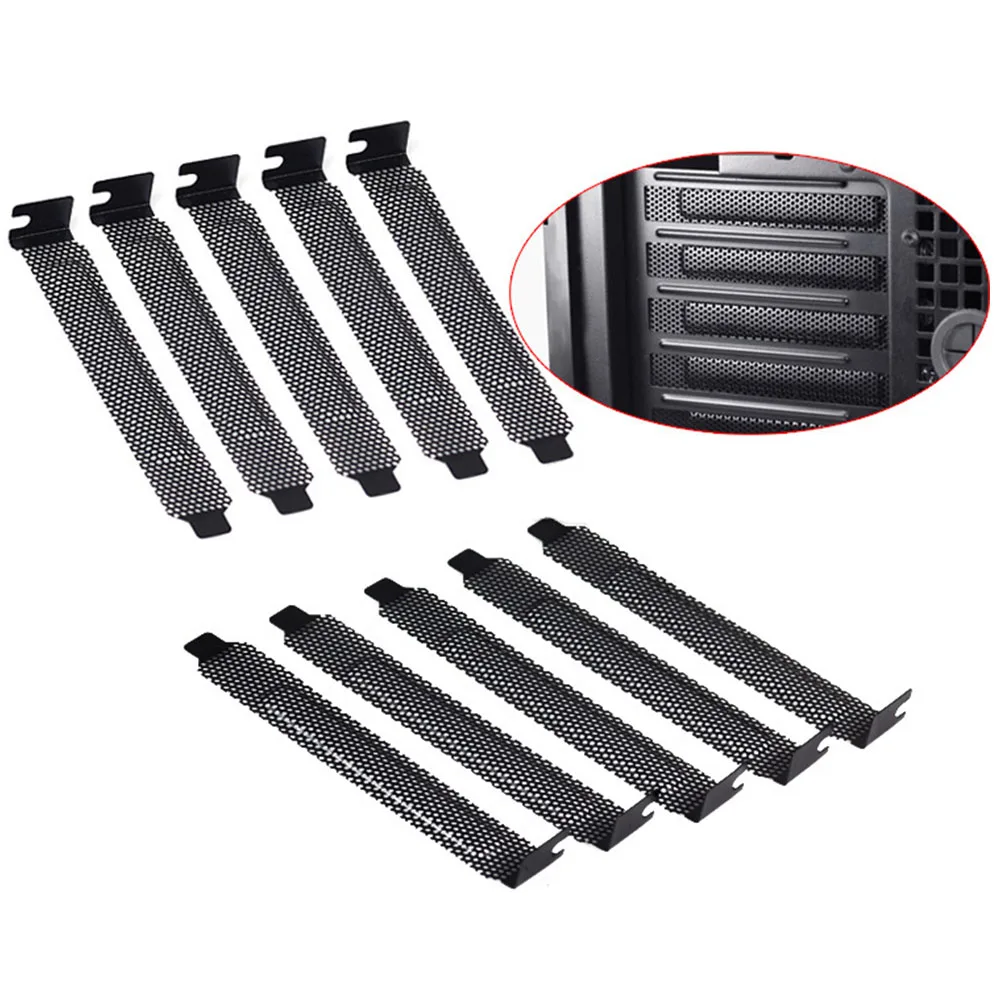 Крышка слота PCI 5 шт. 12 мм крышка Пылезащитный фильтр заглушка для вентилятора