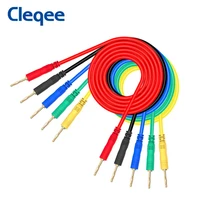 cleqee 2mm dual gold plated copper banana plug pvc test lead 5color 500v5a electrical accessories for multimeter