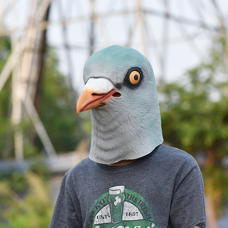 

Natural Latex Green Pigeon Halloween Party Costume Mask