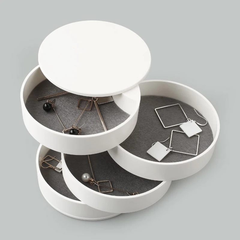 

4 layers rotating jewelry storage box jewelry box container necklace box earring jewelry display box makeup storage box storage