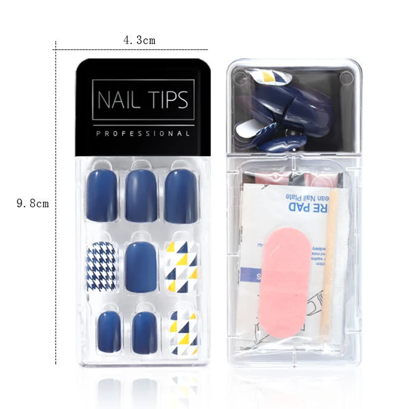 

30Pcs Removable French Fake Nails Press On False Nails Art Nail Tips Decorations All-inclusive Nail Supplies Manicure Tools