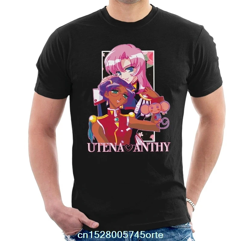Забавная Футболка с принтом 2020 camiseta Utena и Anthy revolutional Girl Мужская футболка из 100%
