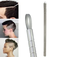 1 pen 10 blades hair carving pen magic oil head notch man hair refined steel razor pen barber razor eyebrow shaving shave