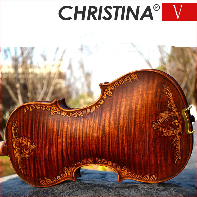 Кристина V07 carved скрипки 4/4 передовые итальянские туфли ручной работы античная ель