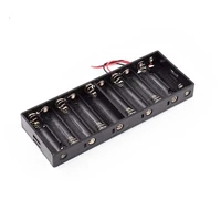 masterfire 20pcslot 10 x 1 5v aa batteries holder plastic shell 10 slots 15v battery storage box case double with wire leads