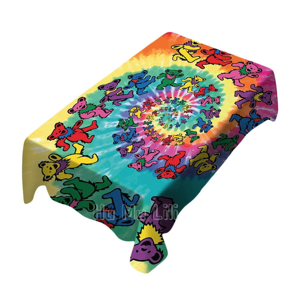 Grateful Dead Dance Bear впитывающие вибрации 3d Gd медведь варенье скатерть для дома и улицы