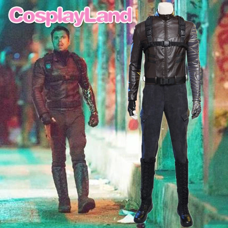 Костюм для косплея сокола и зимнего солдата с пряжкой Барнса вечерние костюмы