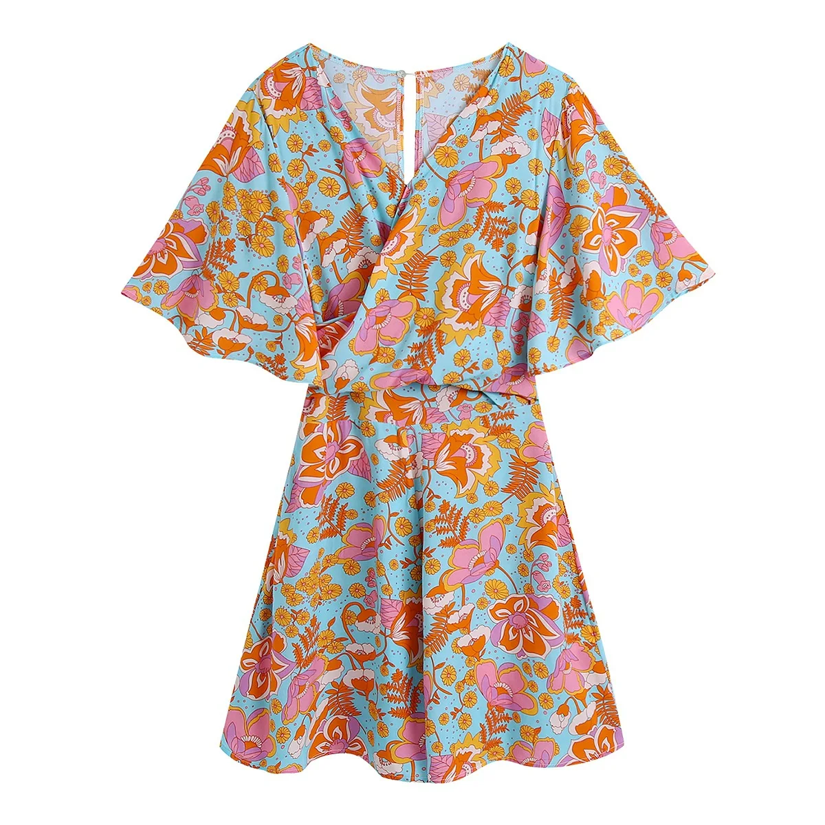 

Femme Boho Rompers Viscose Loose Holiday Playsuits Ropa De Verano Mujer 2021 Fashion Print One Piece Jumpsuit Floral Chic Suits