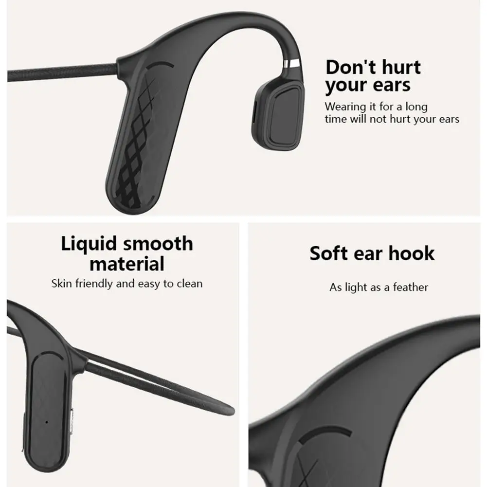 

Bone Conduction Bluetooth5.0 Earphone Wireless Headphones Bluetooth Earphones With Microphone Sport Gaming Headset 2020 NEW