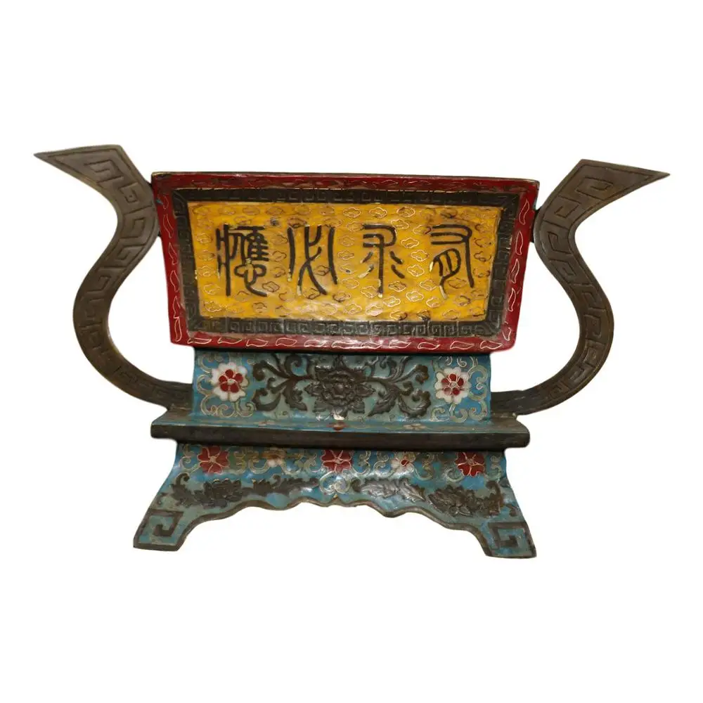 

Толстая шина LaoJunLu из чистой меди, перегородчатая эмаль ручной работы, эмаль перегородчатого цвета [каждый запрос], Цветущий цветок, богатые ...