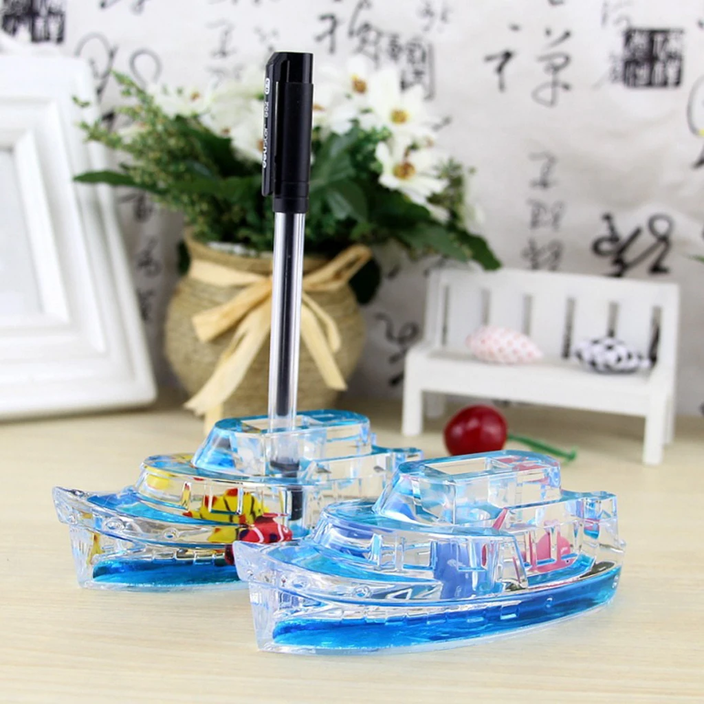 Настольная сенсорная игрушка-держатель для ручки с жидким движением спокойствие